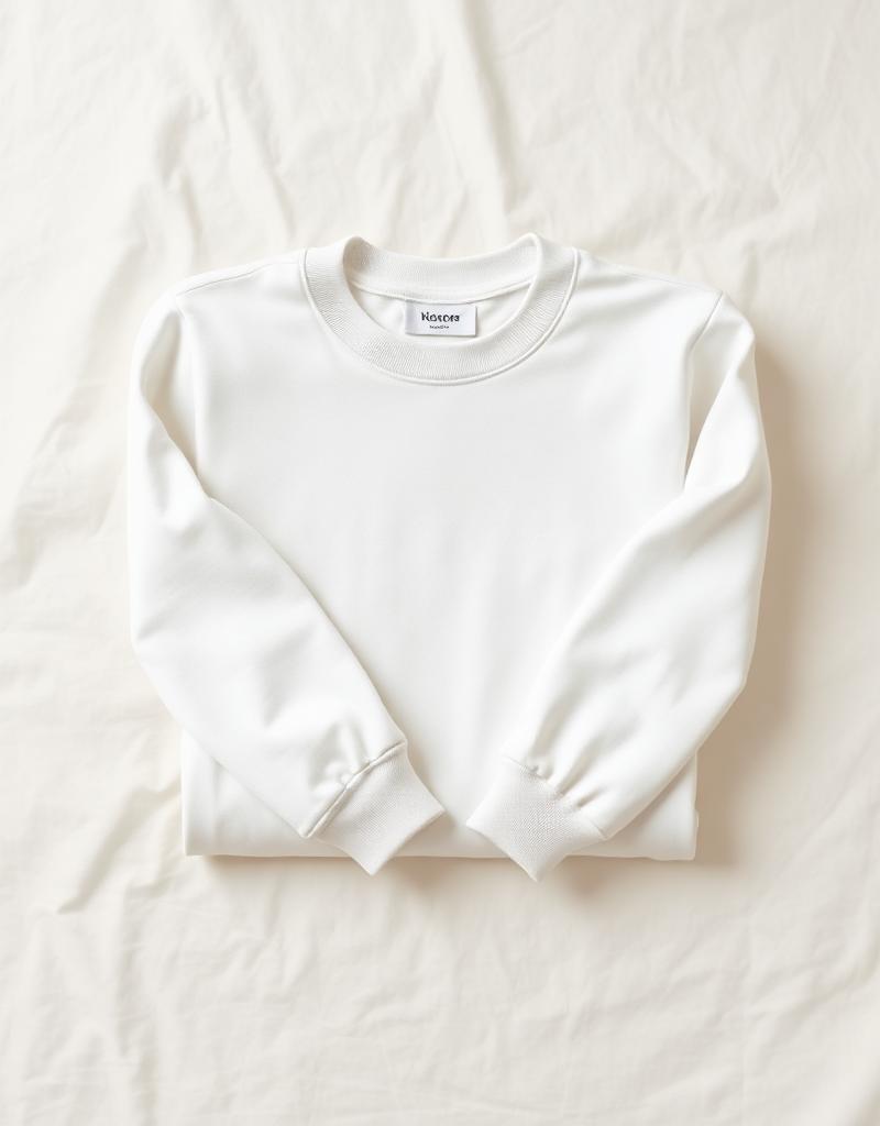 White cotton crewneck
